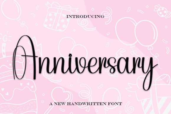 Anniversary Font: Elegant Script for Creative Projects