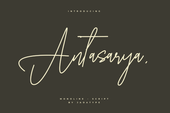 Antasarya: A Script Font for Creative Campaigns