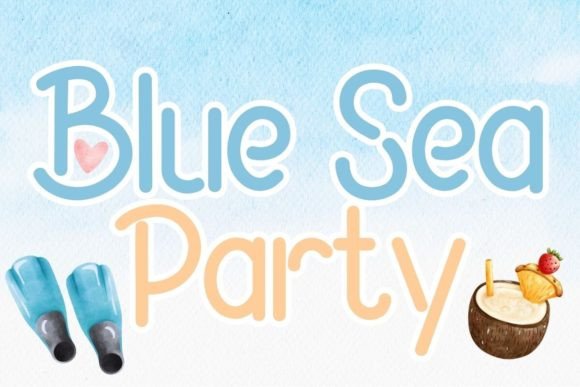 Blue Sea Party Font for Business