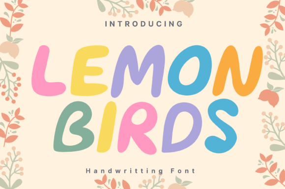Lemon Birds Font: Whimsical Style for Creative Makers