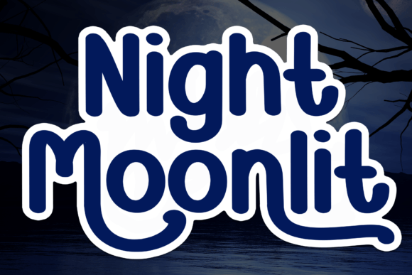 Night Moonlit Font for Business