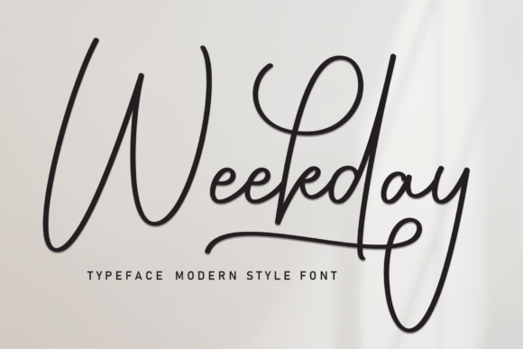 Weekday Font: Elegant Script for Creative Projects